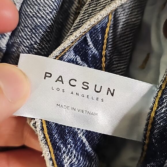 PACSUN 2 Tone Sided High Rise Straight Jeans Womens Size 27 - Picture 8 of 13